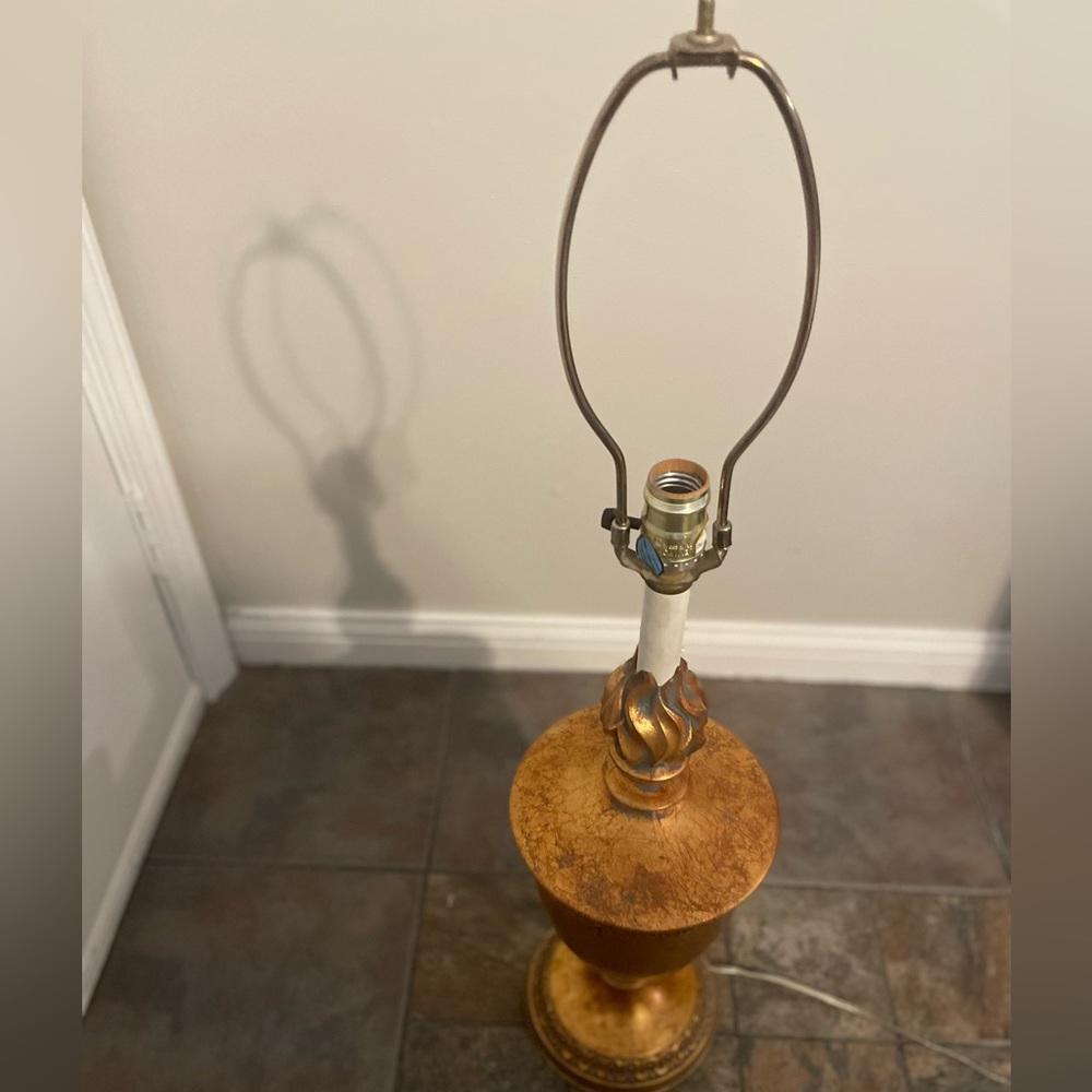 Antique Vintage Leviton Copper Art Deco 32” Table Lamp - Picture 7 of 7